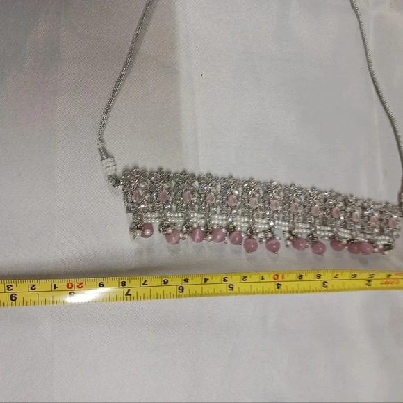 NEW Rhinestone and pearl choker set - Picture 5 of 6